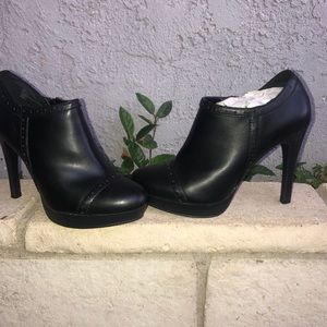 Black platform booties